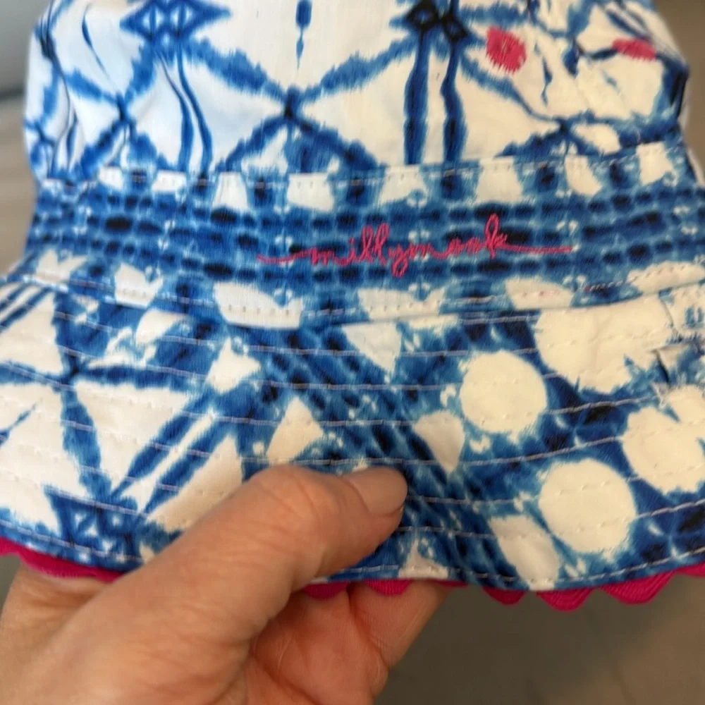 Blue and White Millymook Patterned Sun hat